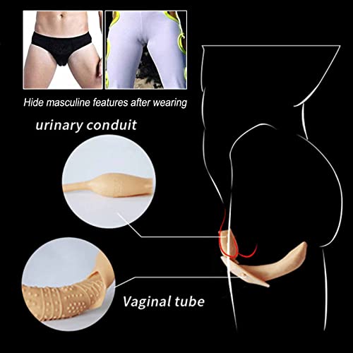 RTIA Calcinhas de silicone para crossdressing realistas escondidas gaff falsas vagina cuecas boxer c