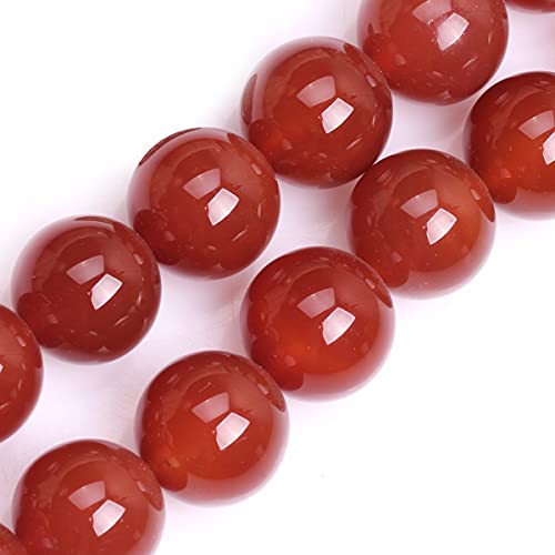 GEM-Inside 18mm Natural Carnelian Red Agate Beads for Jewellery Making 15"