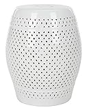 Safavieh Diamond Ceramic Decorative Garden Stool, White