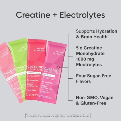 16-Pack Sports Research Creatine + Electrolytes Variety Packs (Sugar-Free) 13.82 w/ S and S + Free Shipping w/ + 45% Off Code CE10OFF - image 3