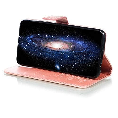 Image of TELETEL Elephant Embossing Design Magnetic Closure Wallet Flip Case Cover for Vivo V50 5G(Faux Leather|Pink)