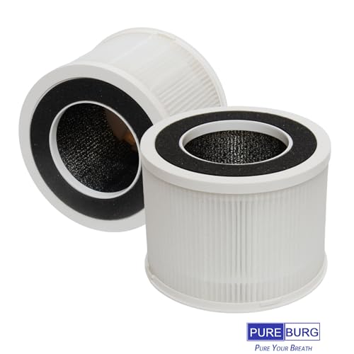 PUREBURG Replacement Filter Compatible with Chuboor PJ06 PJ07 & PJ01A Air Purifiers, 4-Pack H13 True HEPA Activated Carbon 2-in-1 For Air Clean Dust VOCs Odor by PUREBURG - Used condition - Image 5
