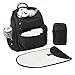Bag Nation Extra Large Diaper Bag Backpack for Twins or 2 Kids | Unisex 3 in 1 with Stroller Straps | Holds All Your Baby’s Essentials (Black)