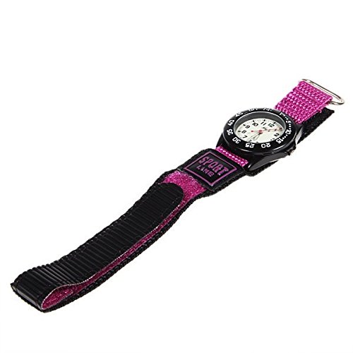Eleoption Sport Watch For Men Women Analog Quartz Watch Luminous Military Nylon Strap Hook Loop Wrist Watch Unisex For Teenagers Students (Large, Purple) #TOP3