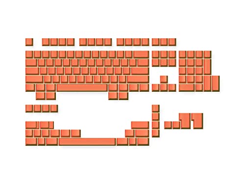ランクブランク プレミアムキーキャップセット | 厚さ1.4mm PBT | チェリープロファイル メカニカルキーボード用 (コーラル、139キー)
