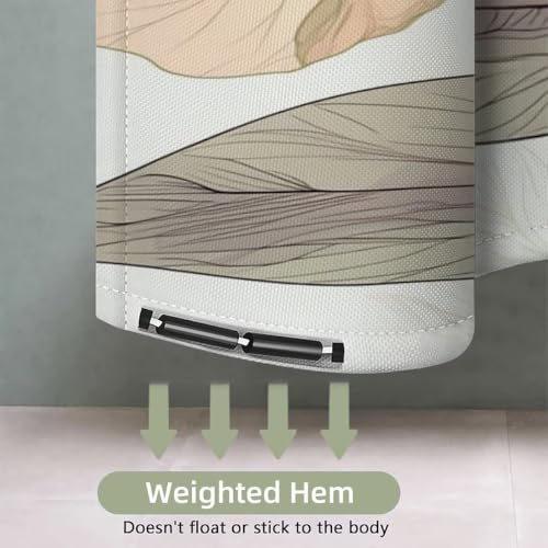 Rideau de douche violet anti collement tissu imperméable lesté 180x200 - 4