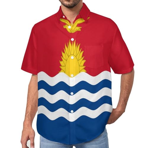 Chemise Hawaïenne Kiribati Homme à Manches Courtes pour l'Été