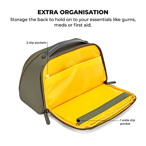 Image of MOKOBARA The Pac Kit Travel Toiletry Cosmetic Bag Large Capacity Clamshell Kit Water Resistant Makeup and Grooming Organizer with Mesh Pockets for Men and Women (Home Grown)
