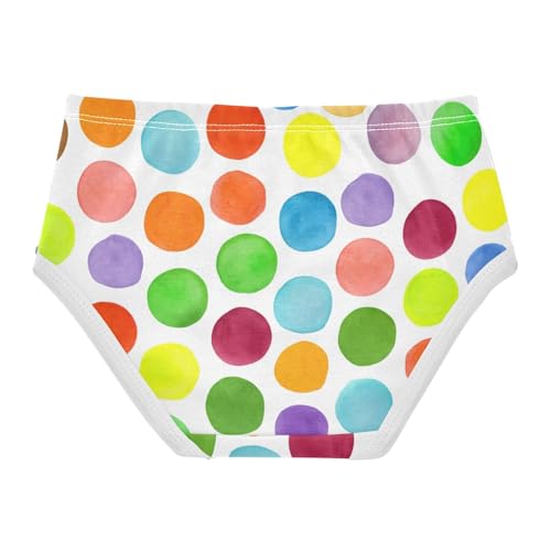 Girls Underwear Toddler 2t Cotton Panties Little Girl Designer Briefs Undies Kids Colorful Painted Dots White2