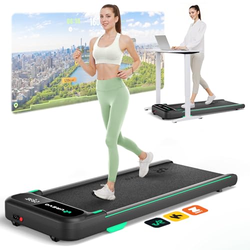 UREVO Smart Walking Pad Under Desk Treadmill for Home/Office Portable Walking Jogging Running Machine with APP SpaceWalk E4