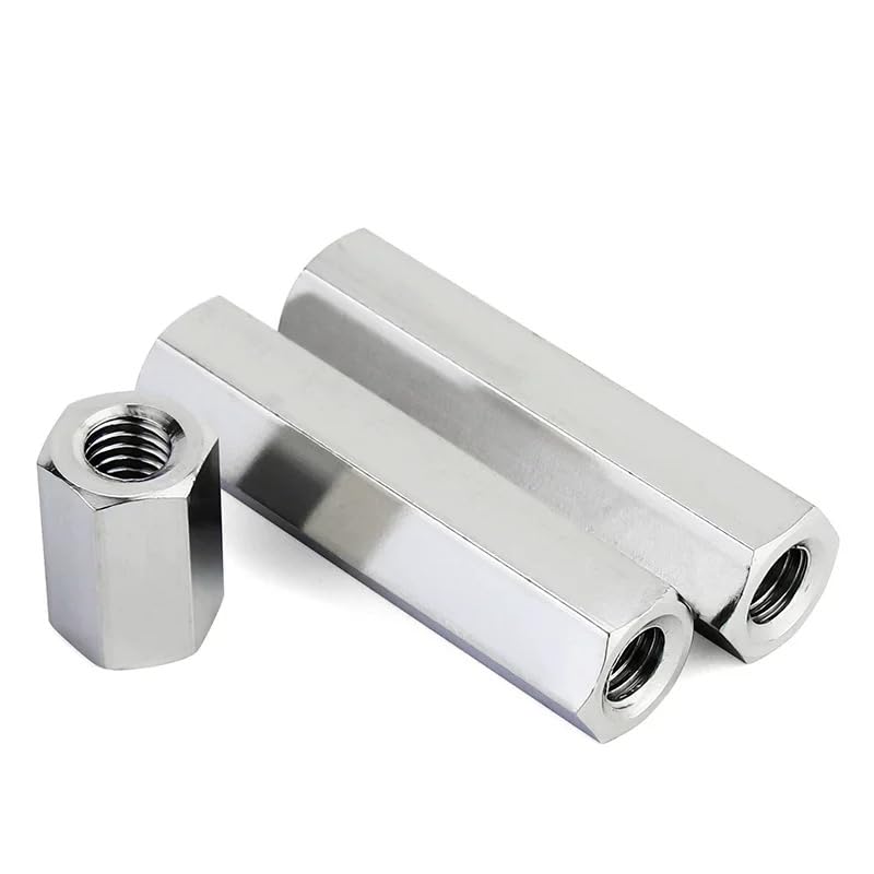 SS304 Stainless Steel Long Hex Coupling Nuts DIN6334 Standoff Spacer Pillar M5-M16 (10,M12 x 50mm)