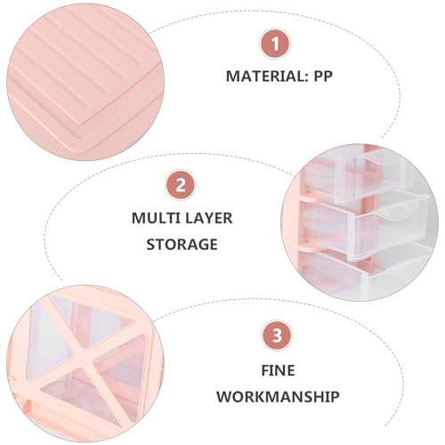 Boîte rangement cosmétique avec tiroir résistant et design compact - 3