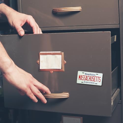 Imán decorativo para nevera con diseño de placa de Massachusetts miniatura 2
