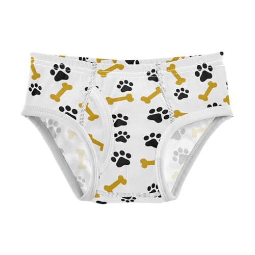 Cotton Little Boys Briefs Soft Dog Bone Paw Print Toddler Underwear