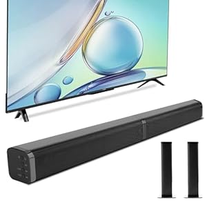 TV Sound Bar Sound Bar for Speaker Smart TV Sound bars 80W Split Soundbars, Surround Sound Powerful Bass, Home Theater Speakers with HDMI-ARC/Optical/AUX Connection 2-in-1 Detachable Soundbar for TV