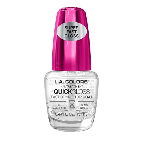L.A. COLORS Salon Fabulous Nail Treatments, Quick Gloss Fast Drying Top Coat CNL522