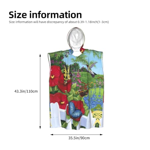 Poncho pour piscine et plage à séchage rapide imprimé fleurs