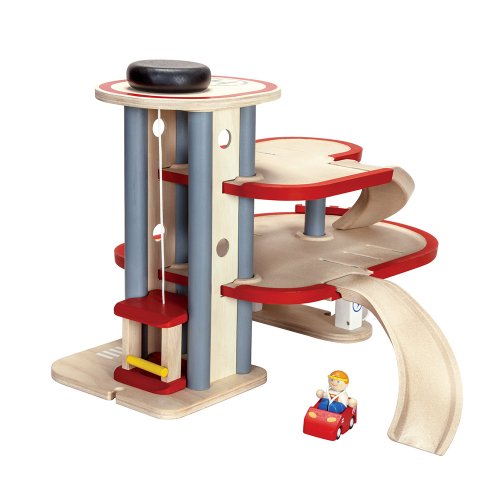 PLAN TOYS- Parking Garage, Colore Legno, 6611