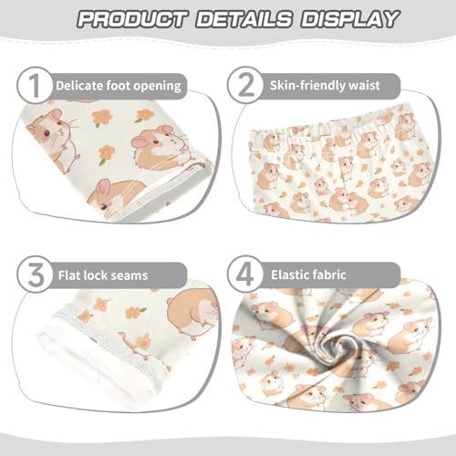Cute Hamster Animals Girls Leggings Kids Yoga Pants Athletic Tights Pants 4-10 Years3