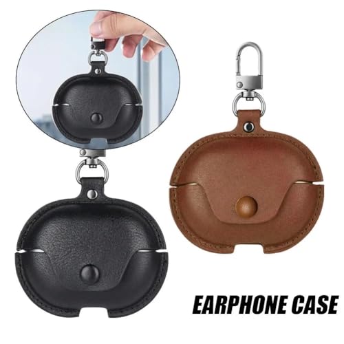 Image of Silicone Case Cover for OnePlus Buds 4 with Heavy Duty Carabiner (Leather Green)