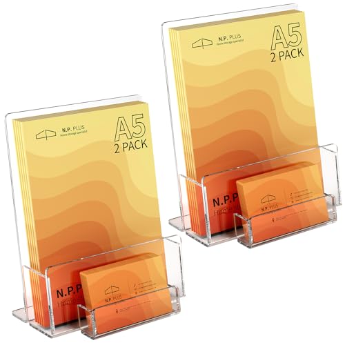 Porte-brochures A5 transparent en acrylique haute clarté