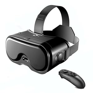 VBESTLIFE VR Headset, HD 3D VR Glasses with Bluetooth Controller for iOS Android Phone 5-7in, 120 FOV, Anti Blue Light, Adjustable Pupil Distance