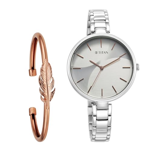 Titan Purple Stackables Quartz Analog Two Toned Dial Stainless Steel Strap Watch for Women-2714SM01F (B0CSZ4ZV32) Amazon Price History, Amazon Price Tracker