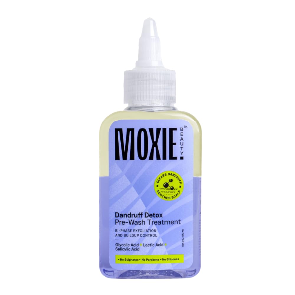 Moxie Beauty Dandruff Detox Pre-Wash Treatment | Bi-Phase Exfoliation & Buildup Control | Glycolic, Lactic & Salicylic Acid | Clears Dandruff & Soothes Scalp | Paraben, Sulphate & Silicone-Free | 100ml-image-18
