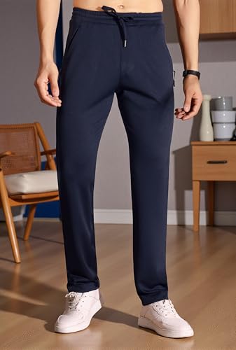 Image of Men's Regular Fit Track Pants with Zipper Pocket||Track Pants for Men