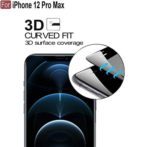 Image of Premium Tempered Glass Screen Guard Compatible With iPhone 12 Pro Max (6.1 Inch) | 9H Hardness | Edge to Edge Protection | Anti Scratch | Bubble Free Installation | HD Clear