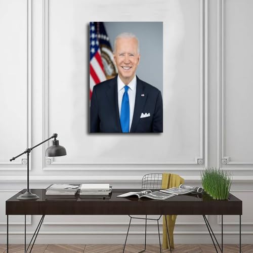 Impression sur toile Joseph Biden pour décorer un cabinet - 3