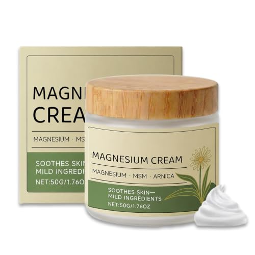 Nerve Relief Magnesium Cream Magnesium Lotion with Arnica and MSM for Muscle Relaxation Soothing Relief & Relaxation Fast Absorbing Non-Greasy (1PC)