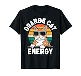 Orange Cat Energy Tabby Cat T-Shirt
