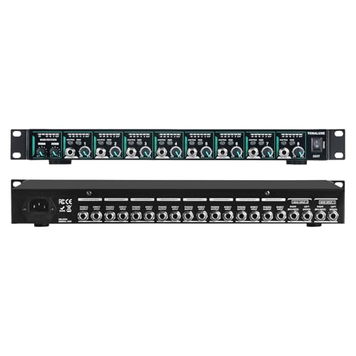 TONALUXE 8-Channel Headphone Mixing Distribution Amplifier, Mountable High-Power Headphone Splitter...