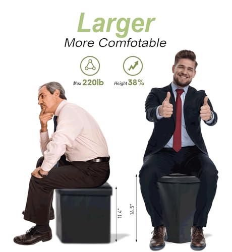 Inodoro portátil de camping con tienda de privacidad desplegable para adultos, inodoro plegable extra grande con vestidor (Verde) miniatura 4