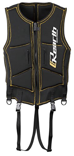 リアス(REARTH) コンプベスト鮎 L ブラック/ゴールドステッチ. FLV-3500-L-GLD 1枚目