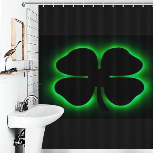 Rideau de douche trèfle à quatre feuilles 152x183 cm en polyester imperméable - 6