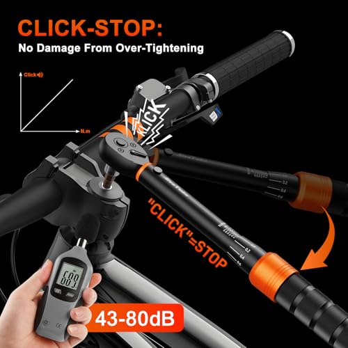 AivaToba Klein Drehmomentschlüssel Fahrrad 1/4, 2026 Upgrade 13TLG Drehmomentschlüssel, 2-24 Nm Torque Wrench Set mit 72 Zähne Ratsche, ±3% Fehlergenauigkeit, Verlängerungsstangen, 3/8 Adapter