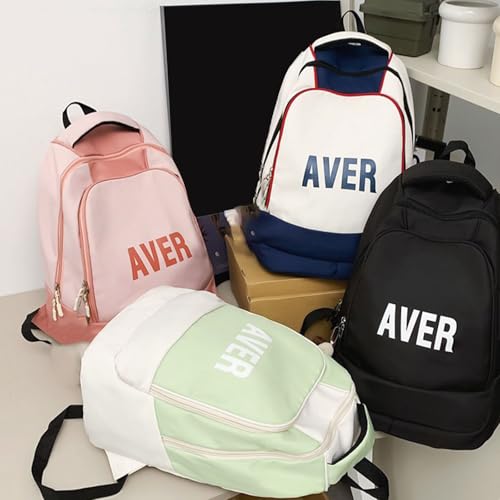 Sac à dos école grande capacité bicolore pour étudiante active