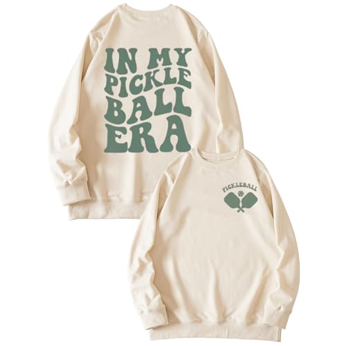 In My Pickleball Era Sweatshirt, Trendy Sports Sweater, Cute Pickleball Crewneck Pullover for Lover Pickleball