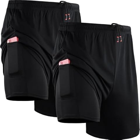 Cadmus Men's 2 in 1 Running Shorts with Pockets Cover