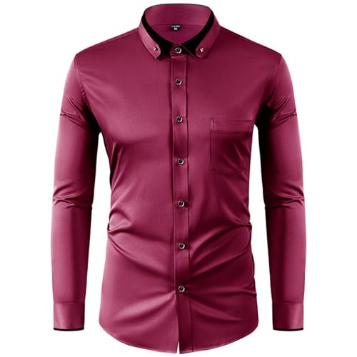 Chemise d'affaires homme de haute qualité avec boutonnière et col revers
