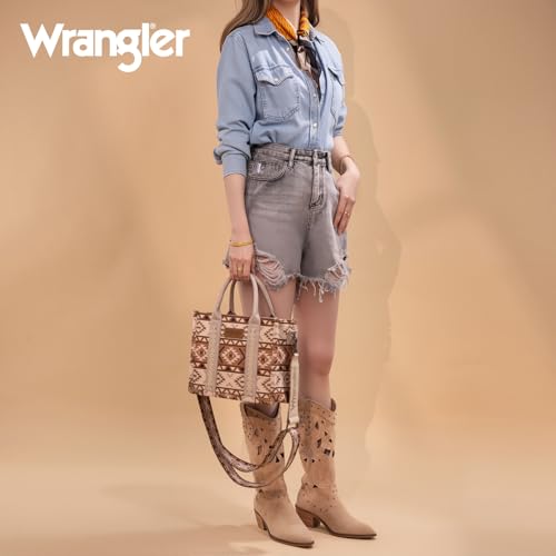 Image of Wrangler Aztec Tote Bag for Women Boho Shoulder Purses and Handbags