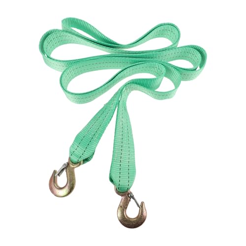 KAILIKETIY 高強ポリエステル製牽引ロープ フック付き耐久トラック用トレーラー牽引ストラップ コンパクト収納可能