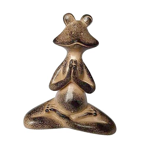 HEAVENGLOW Animal Yoga Frogs Figurine Sculpture Decor Cute for Fairy Gardens Lawn Decor Style D|1 Meditating Frog Statue| Statues & Lawn Ornaments| Yard, Garden & Outdoor Living |Home & Garden Deal