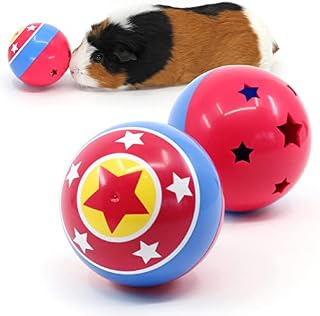 HAYPIGS Circus themed TREAT BALL - 3-in-1 Enrichment Toy - Rabbit Toys - Hamster Toys - Guinea Pig Toys - Small Animal Boredom Breaker