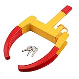 🔐【Vielsetige Anwendung】Die Wegfahrsperre ist durch ihre hellen und markanten roten und gelben Farben sehr gut sichtbar. Passt die meisten Fahrzeuge einschließlich: Autos Trucks Motorräder ATV's RV's Small Aircraft Boat Trailer Scooter und vieles mehr.