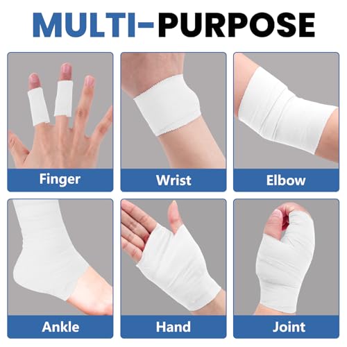 Image of NUITPY 8 Pack Athletic Tape, White Sports Tape, Easy Tear Wrist Tape, Strong Adhesion Tapes for Boxing, Gymnastics, Hockey, Soccer, Lacrosse and First Aid(1.5in x 184ft Total)