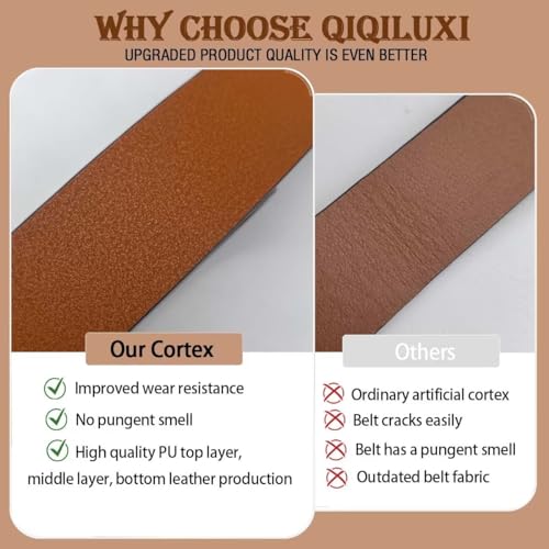 Western Belt for Women Men Cowboys Cowgirls Carving Leather Country Belts Bullhead Buckles3