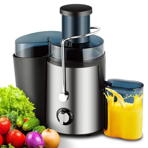 Opiniones de procesador de jugos los 10 mejores. 50 Glückluz | Extractor de jugo 500W de 2 velocidades | Exprimidor de prensado en frío | Fácil de limpiar | 450ML | Extractor de prensado en frío para frutas, verduras, cítricos...